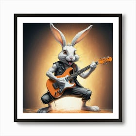 Rock Bunny Art Print