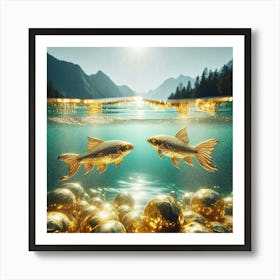 Golden fish 2 Art Print