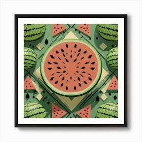 Watermelon Pattern 1 Art Print