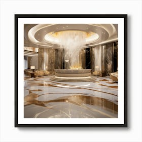 Lobby Of A Luxury Hotel Art Print