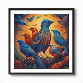 Birds Of Paradise Art Print