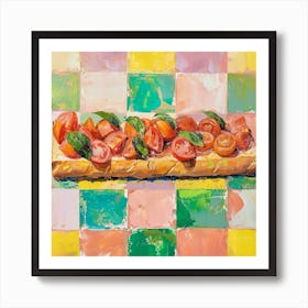 Pastel Tile Bruscetta 4 Art Print