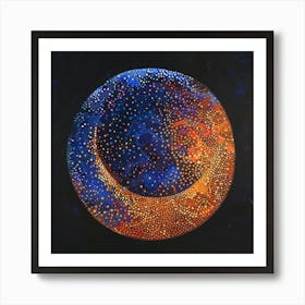 Moon And Stars 4 Art Print