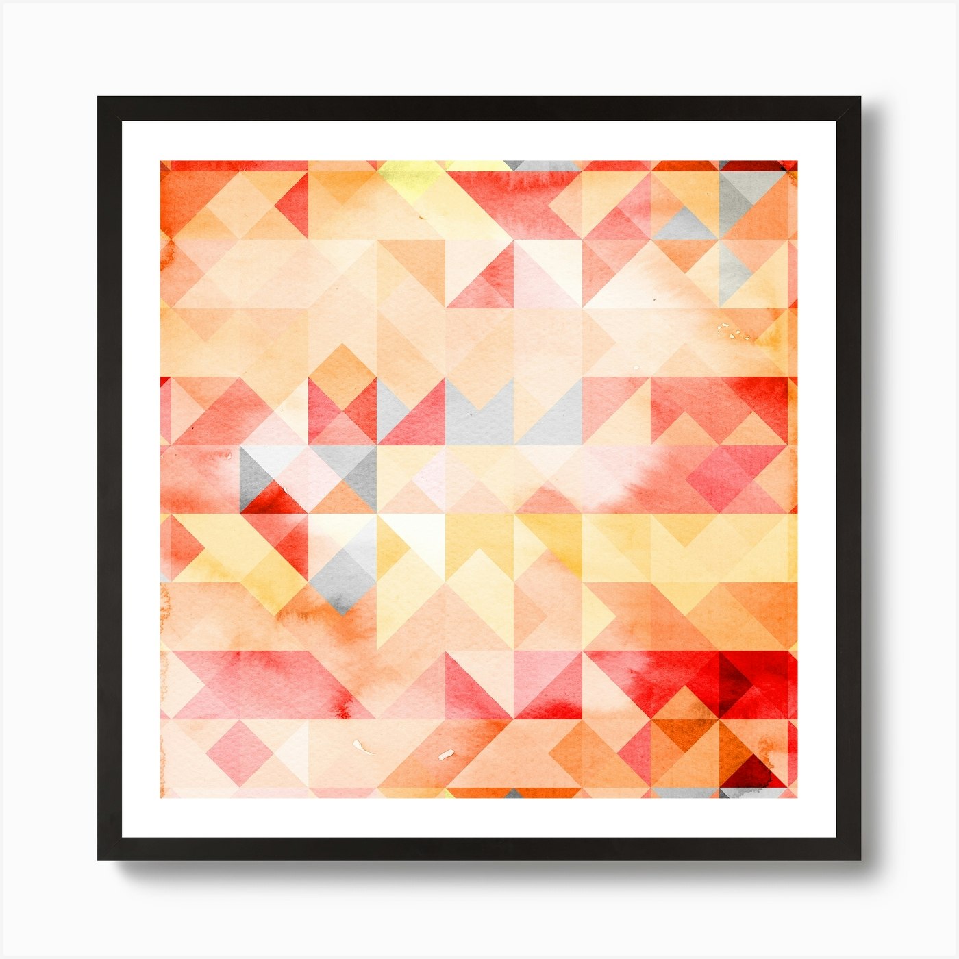 Abstract Watercolor Geometric I Art Print By Artdesignworks - Fy