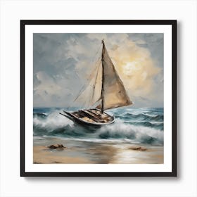 Sailboat On The Sea Art Print