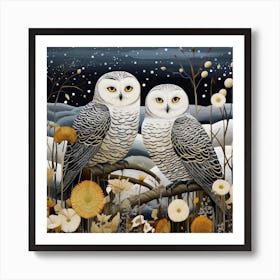 Bird In Nature Snowy Owl 3 Art Print