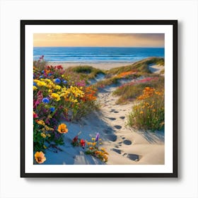 a beach path  Art Print