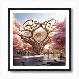 Cherry Blossom Tree Art Print