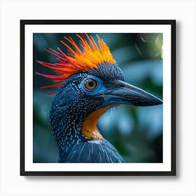 Horned Woodpecker Art Print