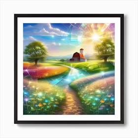 Sunny Day In The Countryside Art Print