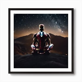 Iron Man Meditation 3 Art Print