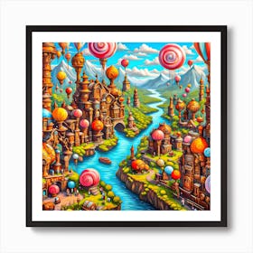 Candy World 2 Art Print