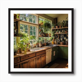 Kitchen Full Of Plants 1 Art Print