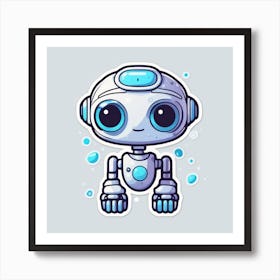 Cute Robot 3 Art Print