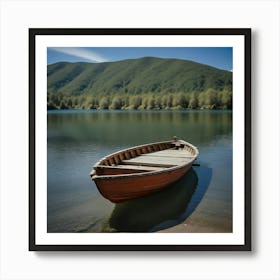 Boat On The Lake Art Print