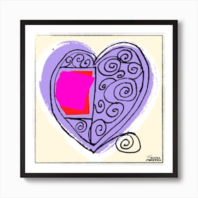 Hearts of Love The Color Purple harmony by Jessica Stockwell Art Print