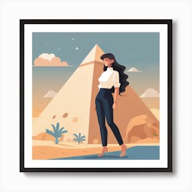 Woman In The Egypt Art Print