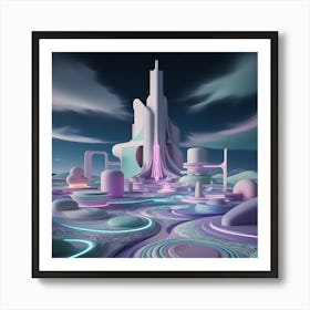 Leonardo Phoenix A Mesmerizing Surreal Dreamscape Featuring An 2 Art Print