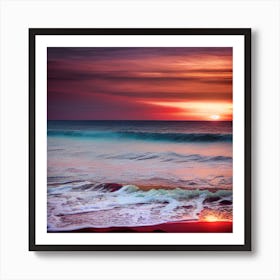 Photograph - Sunset At The Beach By Christopher M Art Print