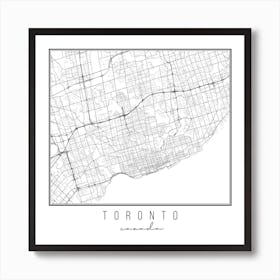 Toronto Canada Street Map Art Print