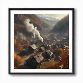 Village In Autumn 5 Art Print