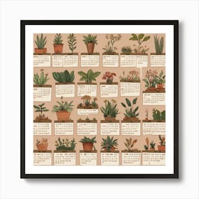 Default Make A Calendar Of Planting Dates Aesthetic 1 (1) Art Print