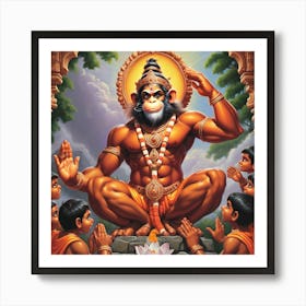 MY STRENGTH HANUMAN Art Print