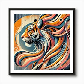 Abstract Tiger Art Print