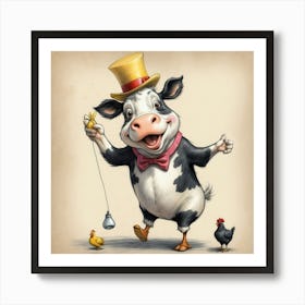 Clown Cow 1 Art Print