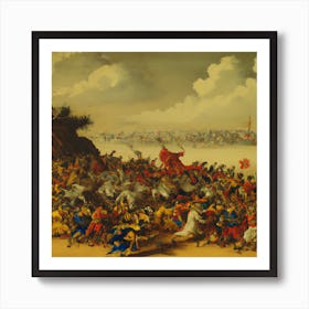 Battle Painting Depicting the Festival of Enormous Changes at the Last Minute 3 Art Print