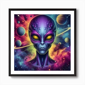 Alien Head Art Print
