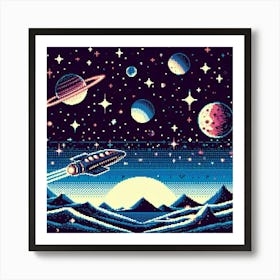 8-bit deep space exploration 3 Art Print