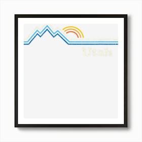 Retro Utah Vintage Sunrise Mountains Art Print