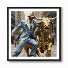 Bulls And Bears Art Print