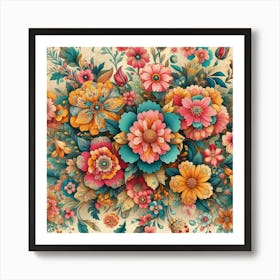 Floral Painting Art Print