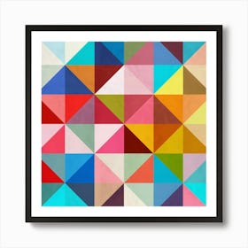 Squares and triangles in harmony 4 Art Print