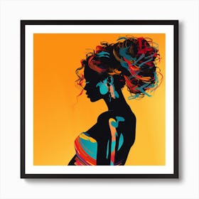 Silhouette Of A Woman 3 Art Print