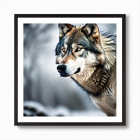 Wolf In The Snow Art Print