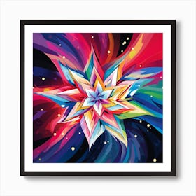 Abstract Star Painting Art Print