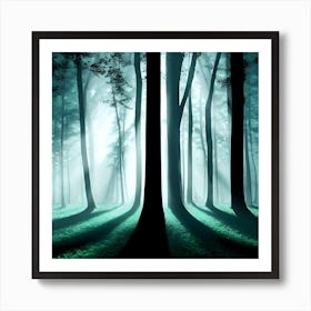 Dark Forest Abduction Art Print