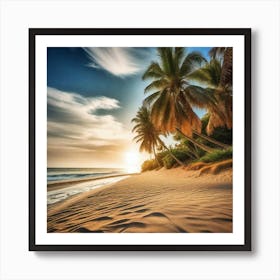 Sunset On The Beach 695 Art Print