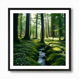 Mossy Forest 13 Art Print