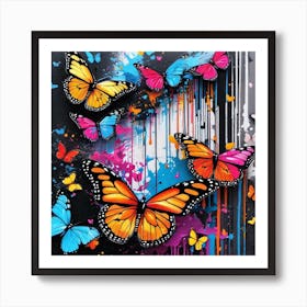 Butterfly Splatter 4 Art Print