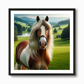 Horse In A Field 1 Art Print