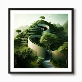 House In The Mountains Art Print