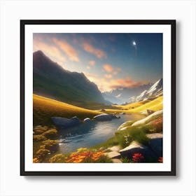 Mountain Landscape 28 Art Print