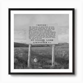 Silverbow County, Montana, Sign By Russell Lee Art Print