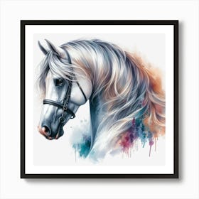 White Horse 3 Art Print