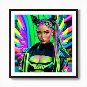 Neon Girl 21 Art Print