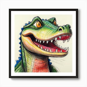 Alligator Head 7 Art Print